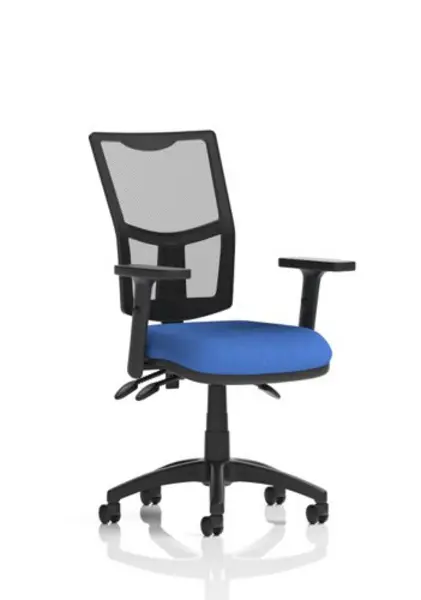 Image of Eclipse Plus III Mesh Back With Blue Seat With Height Adjustable Arms