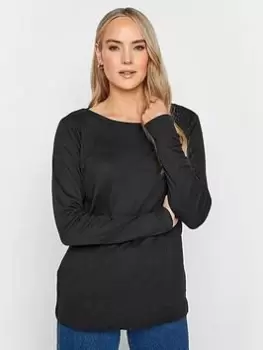 Image of Long Tall Sally 2 Pack Crew Neck Tee Black, White, Black, Size 8, Women