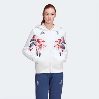 Image of adidas Team GB Ladies Lion Hoodie - White