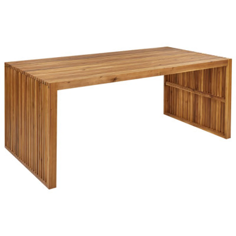 Image of Beliani Garden Dining Table Sulzano 180 Cm 90 Cm Acacia Wood Brown