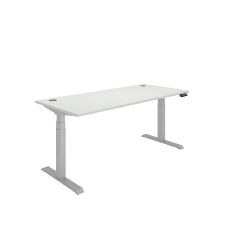 Image of Polaris Dual Motor Sit/Stand Desk 1800x800 White/Silver KF800144