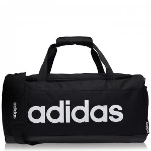 Image of adidas Linear Logo Small Duffel Bag - Black/White