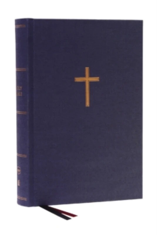 Image of NKJV, Single-Column Wide-Margin Reference Bible, Cloth Over Board, Blue, Red Letter, Comfort Print. Hardback. By Thomas Nelson Books