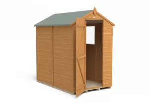 Image of Forest Garden 6 x 4ft Small Apex Shiplap Dip Treated Shed with Assembly