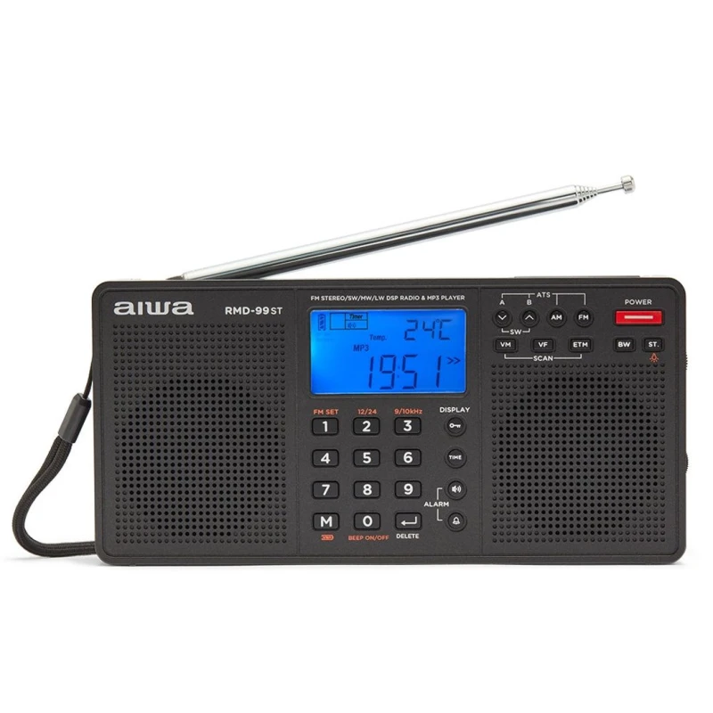 Image of Aiwa Aiwa RMD-99ST Multiband Stereo Radio in Black One Size Unisex 8435256896985