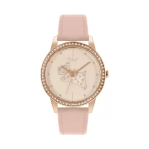 Image of Radley Ladies Dog Bling Blush Pink Leather Strap Watch