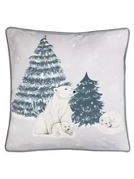 Image of Furn Arcticus Polar Bear Christmas Cushion