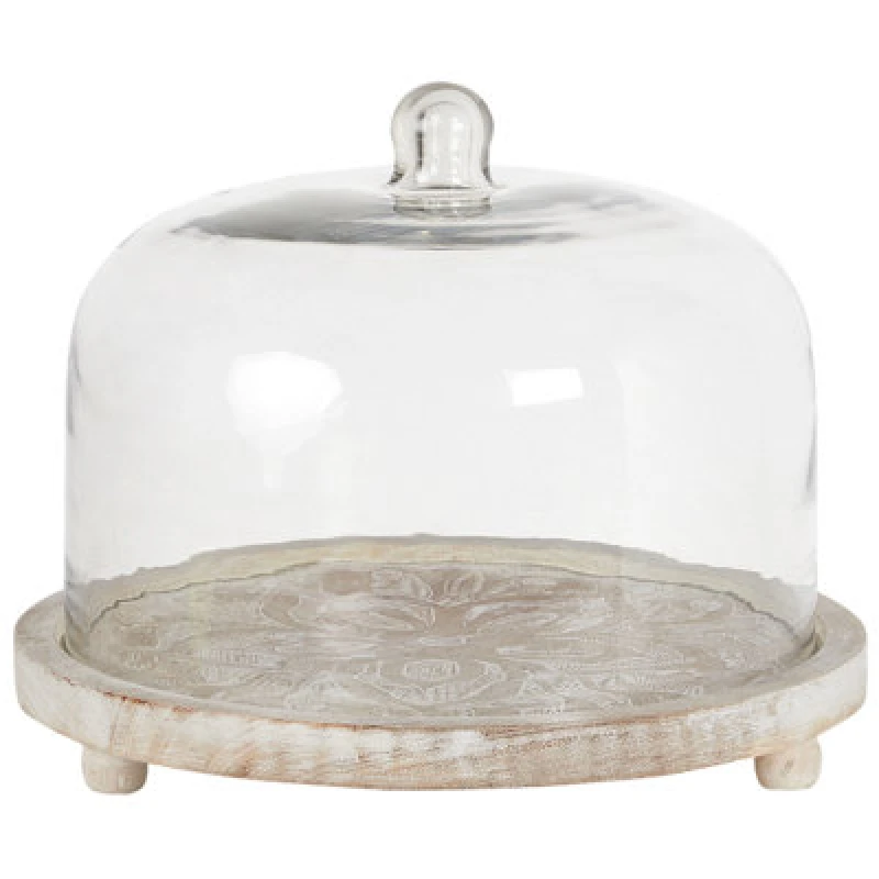 Image of Beliani Rustic Cake Stand Fajum Light Wood