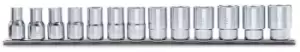 Image of Beta Tools 920A/SB13 13pc 1/2" Square Drive Hexagon Socket Rail Set 10-22mm