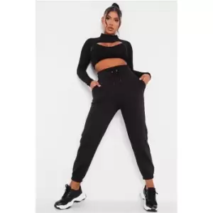 Image of I Saw It First Black Super High Waist Joggers - Black