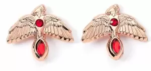 Image of Harry Potter Fawkes Earring Set gold coloured