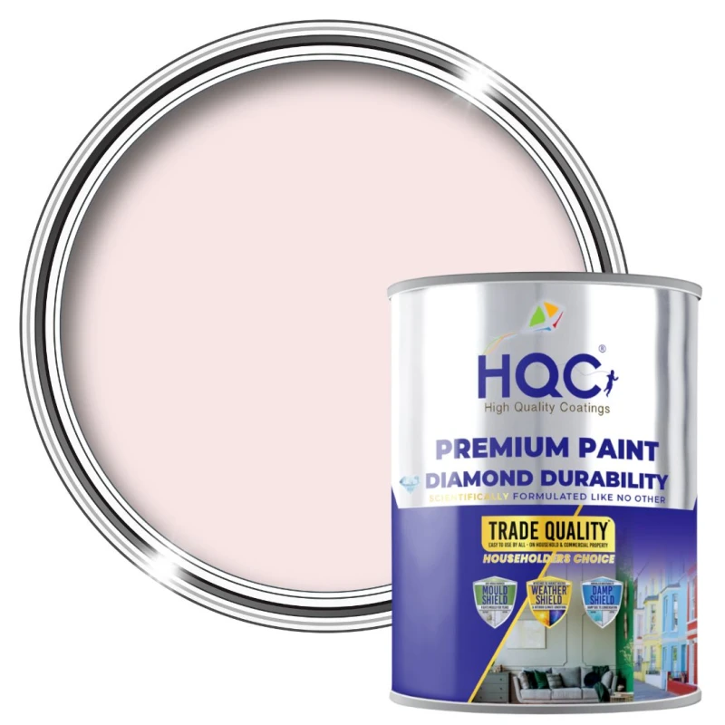Image of Hqc Anti Damp Paint - Damp Proof For Interior Walls & Ceilings - Baby Pink - 5L