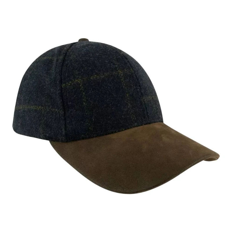 Image of Jack Pyke Mens Lowland Tweed Baseball Cap in Navy Navy Male One Size