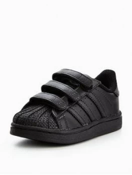 Image of adidas Originals Superstar CF Infant Trainer - Black, Size 4