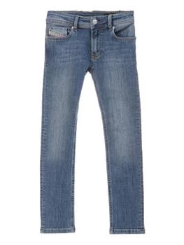 Image of Diesel Boys Sleenker Skinny Super Stretch Jean - Blue Size Age: 8 Years