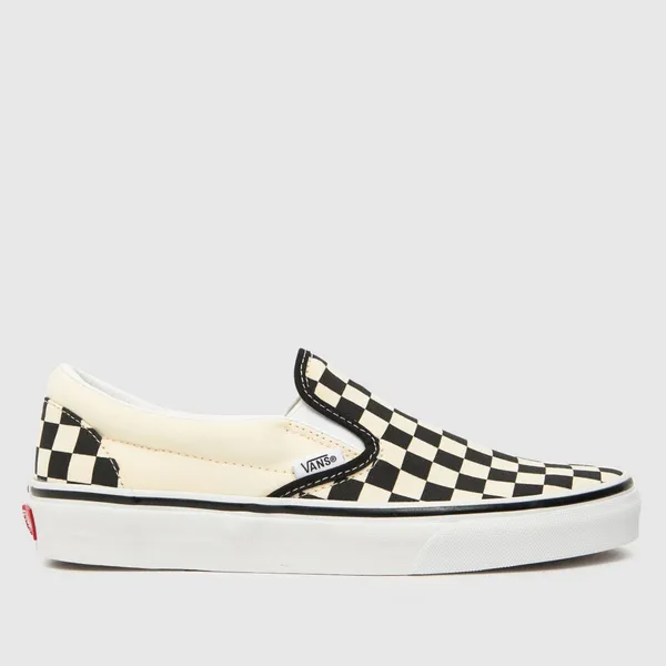Image of Vans Classic Slip-On Checkerboard Trainers in Black & Cream Black/White UK 5 (EU 38)