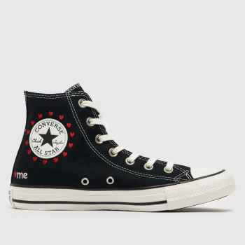 Image of Converse Black & Red Crafted With Love Hi Trainers