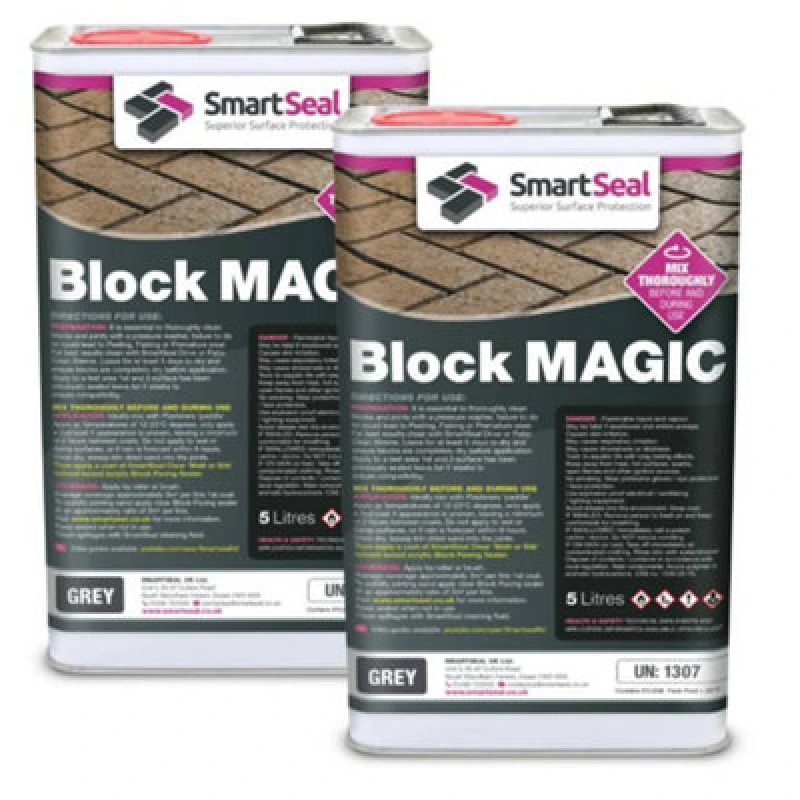 Image of Smartseal Block Magic, Grey (2 X 5L) - Block Paving Sealer - Superior To Concrete Paint, Grey 5.061E+12