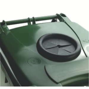 Image of Slingsby Wheelie Bin 120L With Bottle Bank Aperture and Lid Lock Green 377874