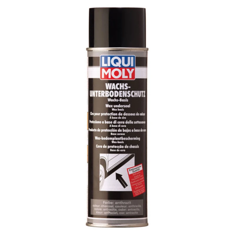 Image of LIQUI MOLY 6100 Underbody Protection Wax Underseal, anthracite/black (Spray) Tin, 500ml Underbody Protection (1851)