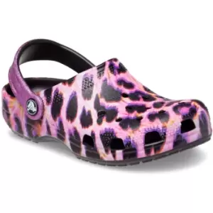 Image of Crocs Girls Classic Animal Remix Slip On Summer Clogs UK Size 11 (EU 28-29)