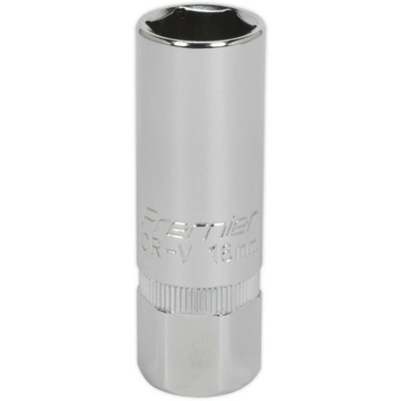 Image of Loops 16mm Spark Plug Socket - 1/2" Square Drive - Car Engine Maintenance Nut Tool Multi