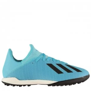 Image of adidas X 19.3 Astro Turf Trainers - Cyan/Black