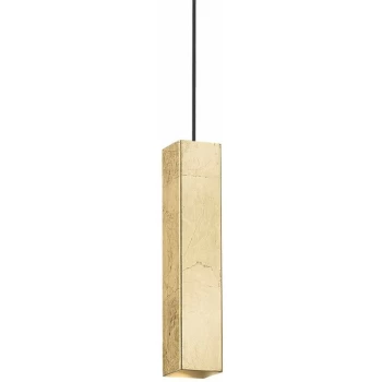 Image of Ideal Lux Lighting - Ideal Lux Sky - 1 Light Slim Ceiling Pendant Gold, GU10