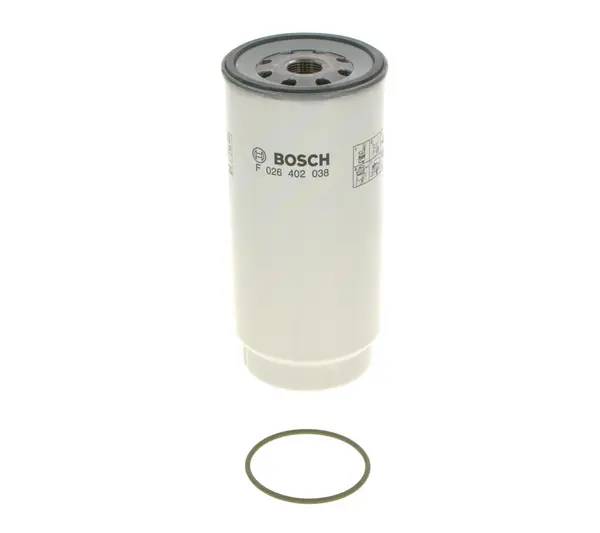 Image of Bosch F 026 402 038 Fuel Filter Spin-on Filter, Pre-Filter MERCEDES-BENZ: ACTROS MP4, DAF: CF 85
