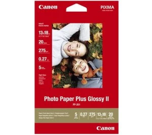 Image of Canon 130 x 180mm Photo Paper Plus Glossy II 20 Sheets
