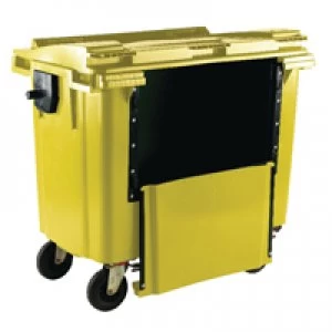 Image of Slingsby Yellow 770 Litre Wheeled Bin With Drop Down Front 377973