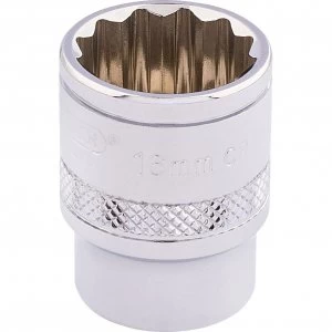 Image of Draper 3/8" Drive Polished Finish Hi Torq Bi Hexagon Socket Metric 3/8" 16mm