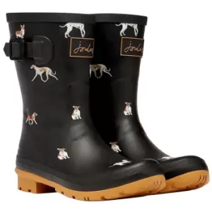 Image of Joules Womens Molly Welly Black Dog UK 8