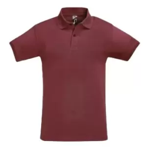 Image of SOLS Mens Perfect Pique Short Sleeve Polo Shirt (XL) (Burgundy)
