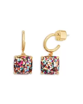 Image of kate spade new york Square Drop Huggie Hoop Earrings
