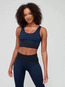 Image of adidas Marimekko Aeroknit Bra - Navy Size M Women