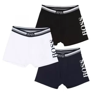Image of Hugo Boss 3 Pack Boxer Shorts Black Size 8 Years Kids