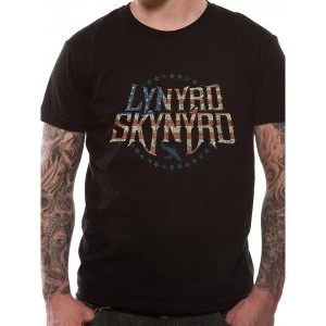 Image of Lynyrd Skynyrd - Stars And Stripes Small T-Shirt - Black