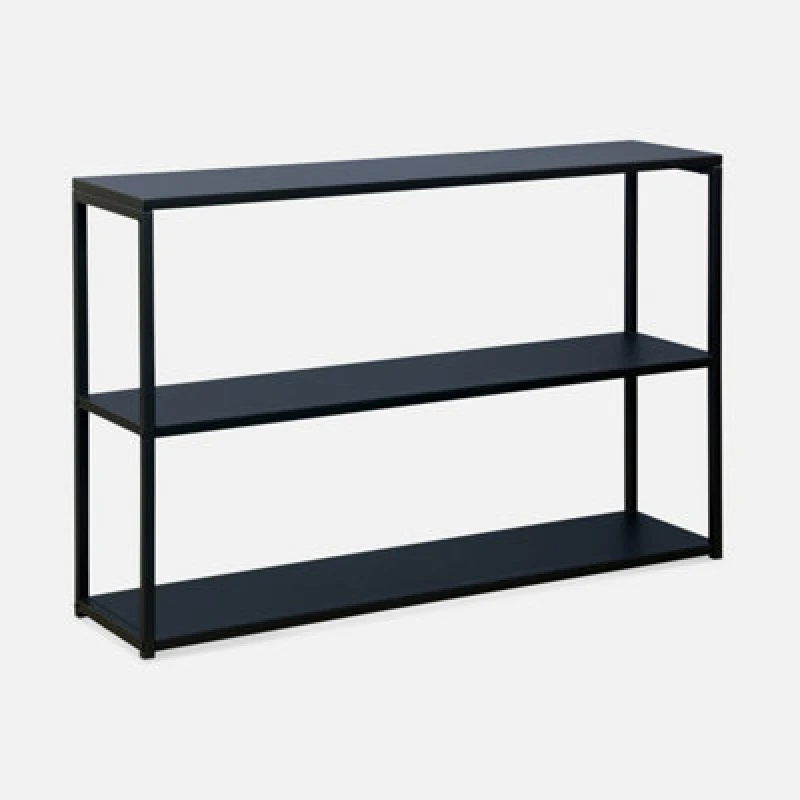Image of sweeek 3-level Industrial Metal Shelving Unit Black
