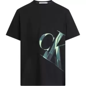 Image of Calvin Klein Jeans Hyper Real Slanted Ck Tee - Black