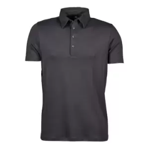 Image of Tee Jays Mens Pima Short Sleeve Cotton Polo Shirt (M) (Dark Grey)