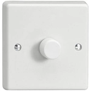Image of Varilight Classic 1x400W 1 Gang 2 Way Dimmer Knob (Single HQ3W) - White