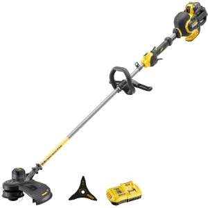 Image of DEWALT DCM571 54v XR Cordless FLEXVOLT Brush Cutter and Grass Trimmer 1 x 9ah Li-ion Charger No Case