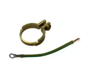 Image of Wiska COMBI Earthing Nuts c/w Earth Leads & Screws Brass - E-NUT20