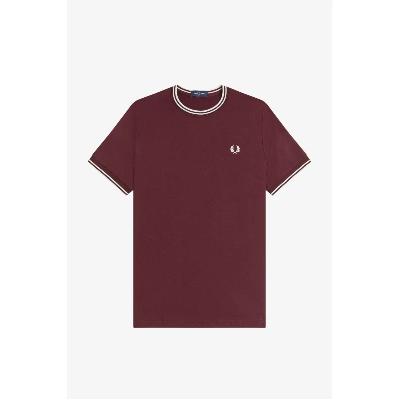 Image of Fred Perry Twin Tipped T-Shirt Oxblood 64A male M