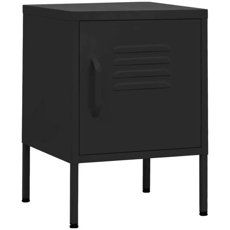 Image of VIDAXL Nightstands 2 pcs Black 35x35x51cm Steel Vidaxl 8720286847541