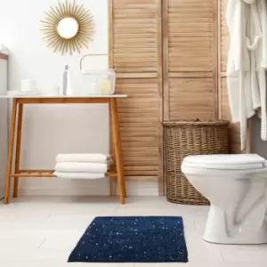 Image of Emma Barclay - Twinkle Metallic Supersoft Bath Mat, Navy