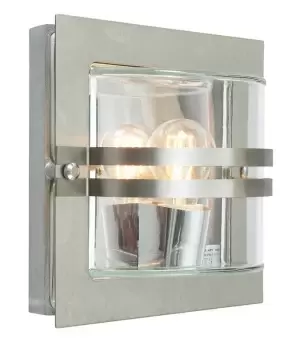 Image of Bern 1 Light Outdoor Wall Light Stainless Steel IP65, E27