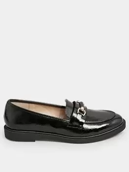 Image of Yours Extra Wide Fit Snaffle Loafer Patent Black, Size Eee, Women