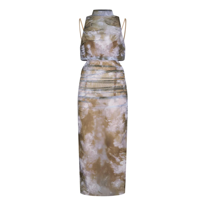 Image of Off White Womens Screen Printed Bodycon Dress Lilac female 10 (S)